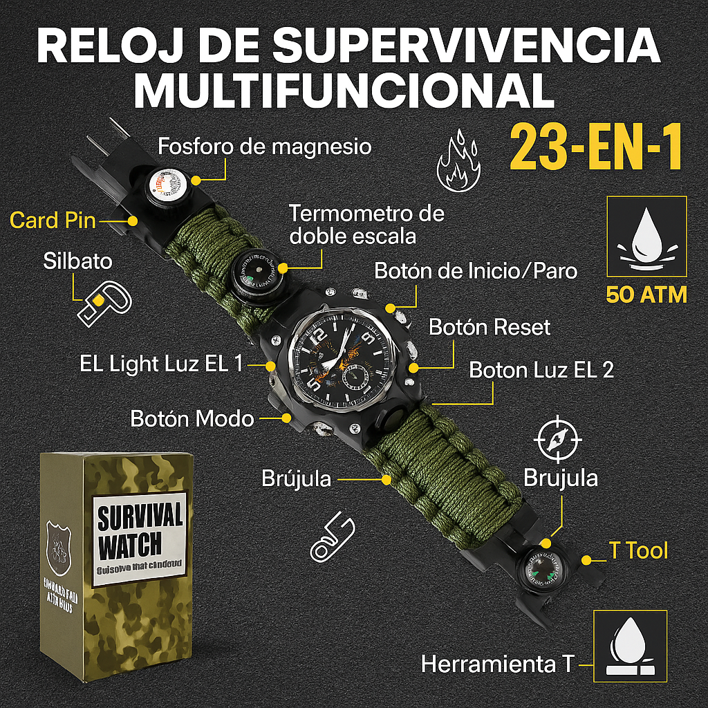 Reloj Militar Táctico Multifuncional