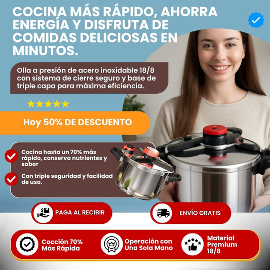 Olla a Presión de Acero Inoxidable