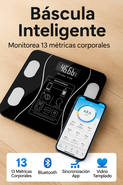Bascula Inteligente Bluetooth BodyMetrics Pro®